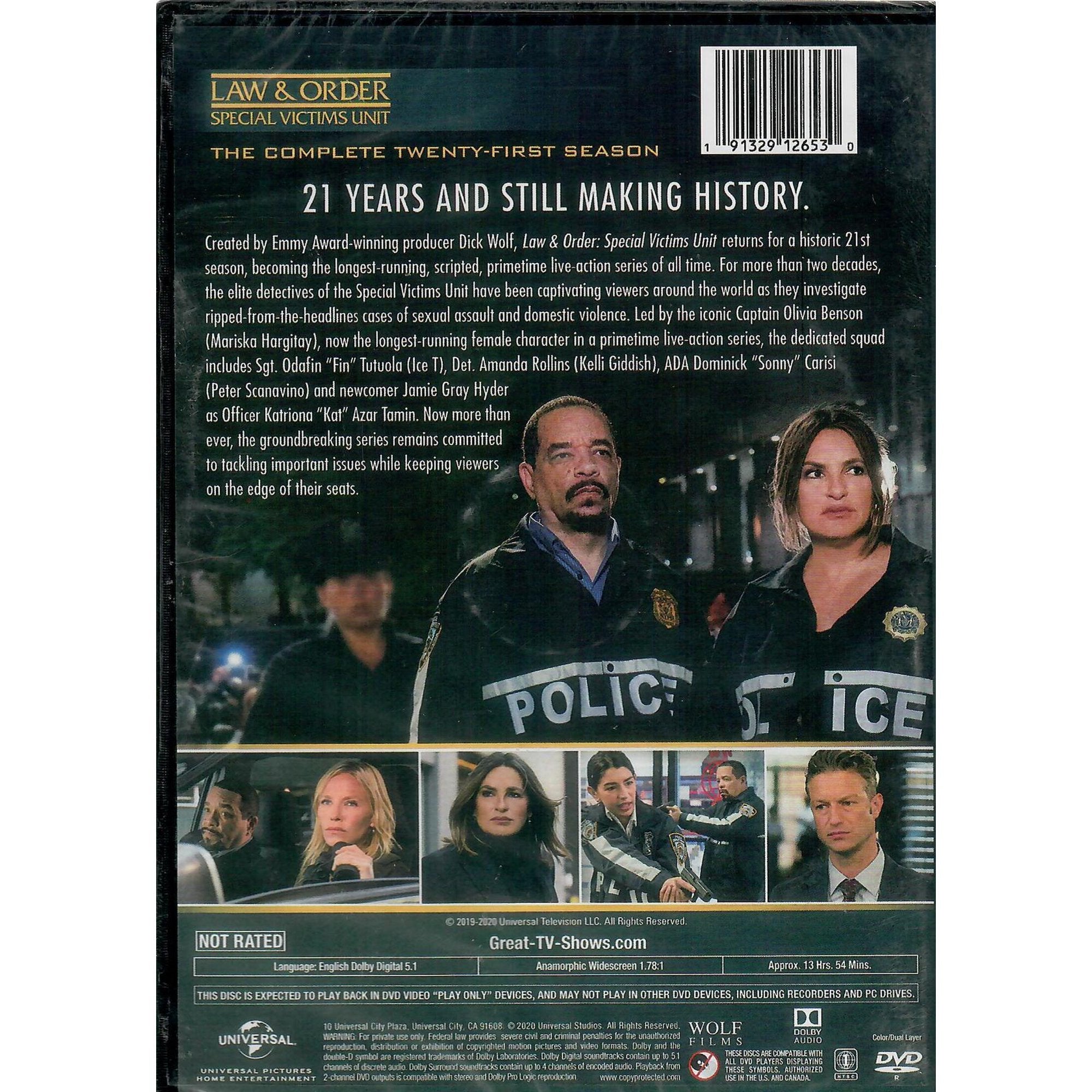 Law & Order SVU Season 21 DVD | Universal Crime Drama Series Official Release